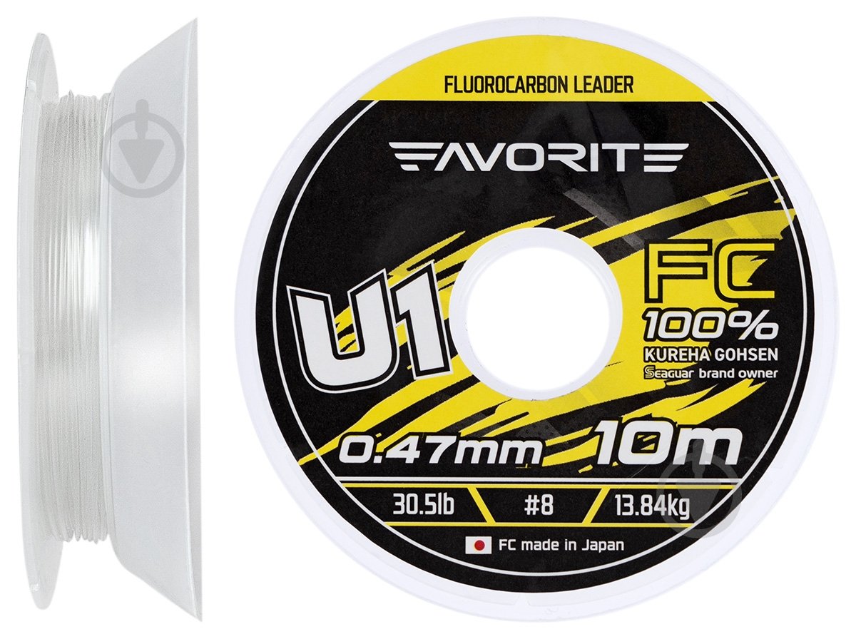 Флюорокарбон Favorite 10 м 0,47 мм 13,84 кг U1 FC - фото 1