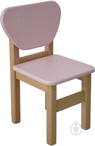 Стілець дитячий дерев'яний Veres 30.2.20 рожевий - фото 1