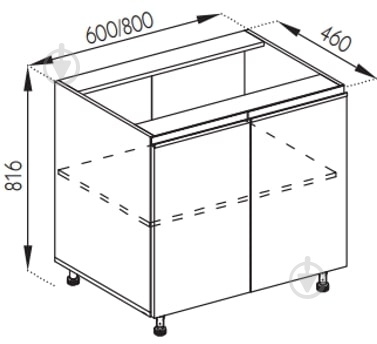 Тумба нижняя Софи (Н 60) шелковый камень/белый Світ Меблів - фото 5 Тумба нижняя Софи (Н 60) шелковый камень/белый Світ Меблів - фото 5