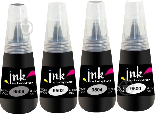 Набор чернил Neutral grey colours 25 мл 4 шт. Graph'it - фото 1 Набор чернил Neutral grey colours 25 мл 4 шт. Graph'it - фото 1