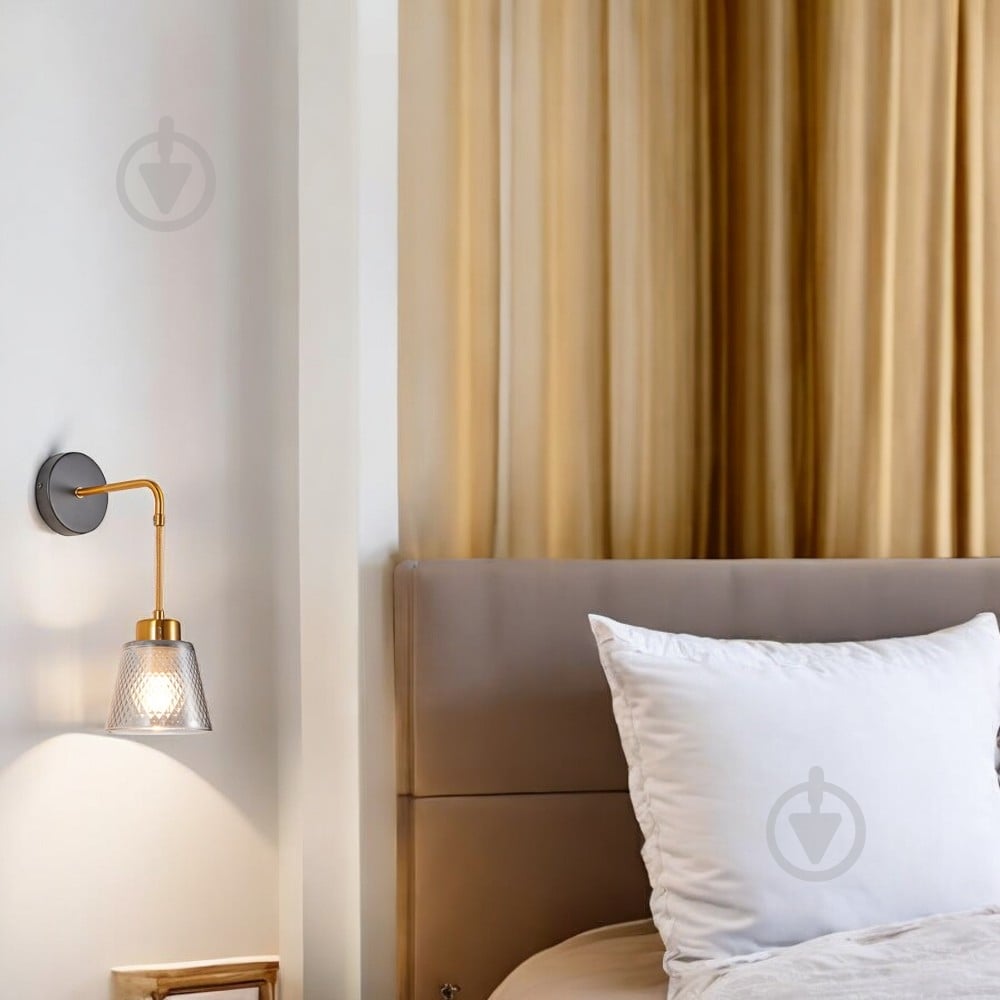 Бра WunderLicht 1x60 Вт Е27 бронзовый OM6056-11 - фото 2