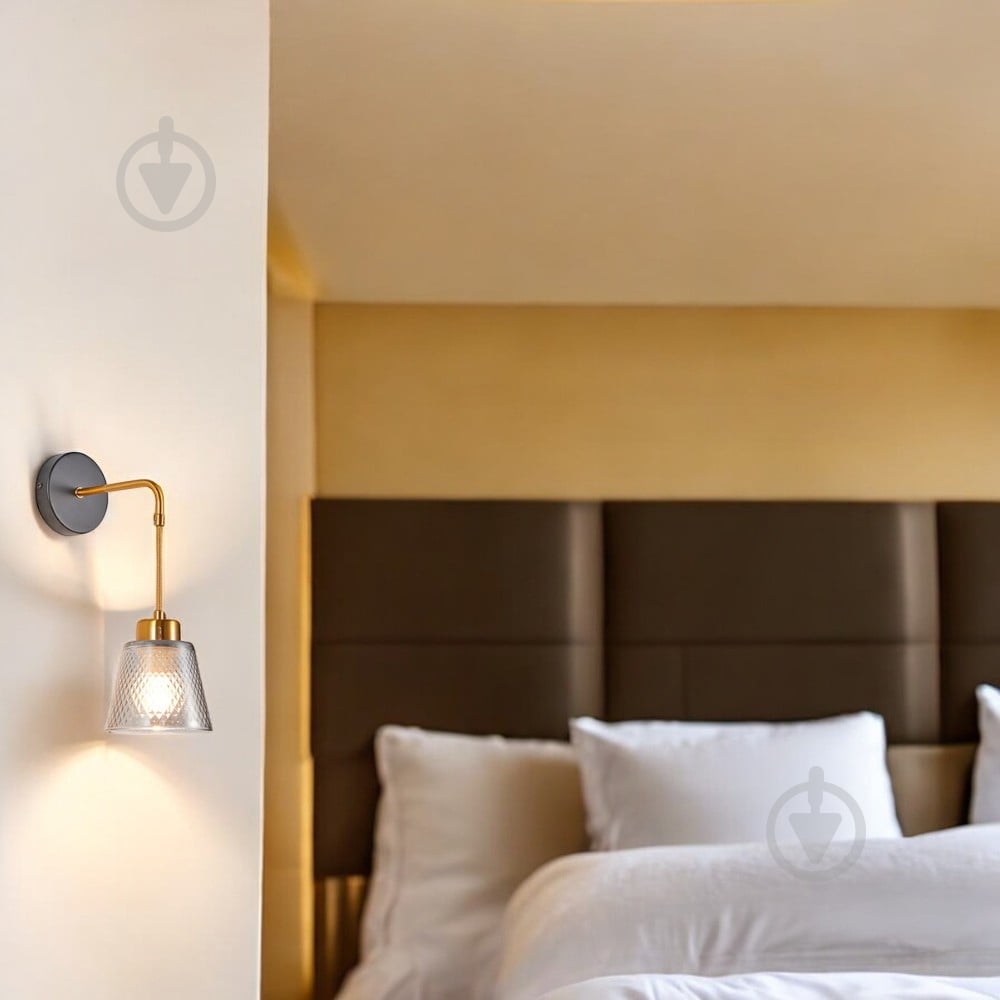 Бра WunderLicht 1x60 Вт Е27 бронзовый OM6056-11 - фото 3