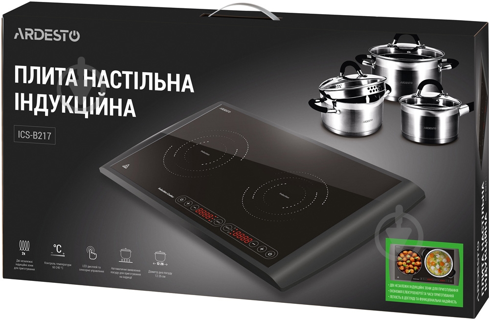 Плита індукційна настільна Ardesto ICS-B217 - фото 6