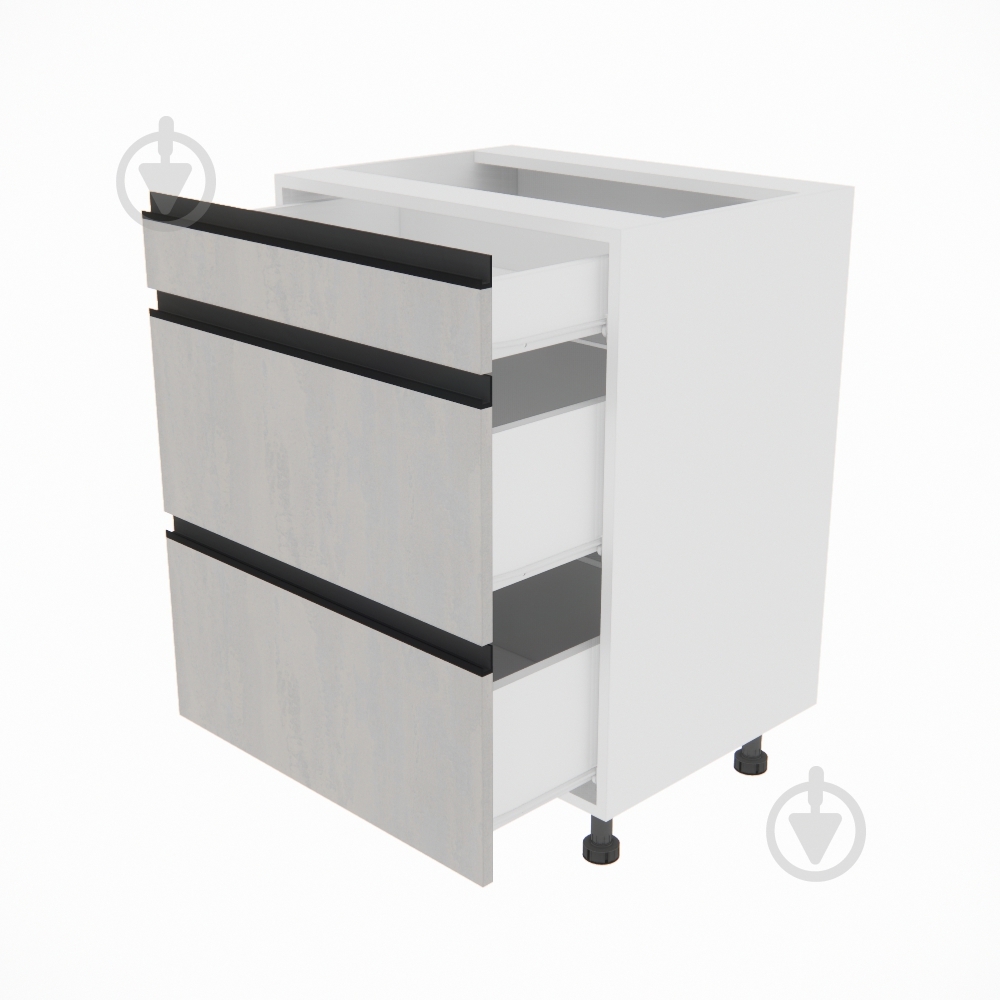 Тумба нижня Софі (Н 60 3Ш (1+2)) шовковий камінь/білий Світ Меблів - фото 2