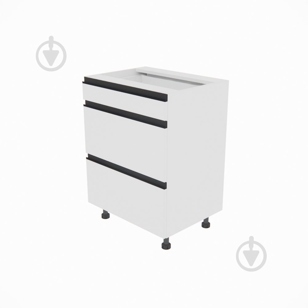 Тумба нижня Софі (Н 60 3Ш (1+2)) білий/білий Світ Меблів - фото 1 Тумба нижня Софі (Н 60 3Ш (1+2)) білий/білий Світ Меблів - фото 1