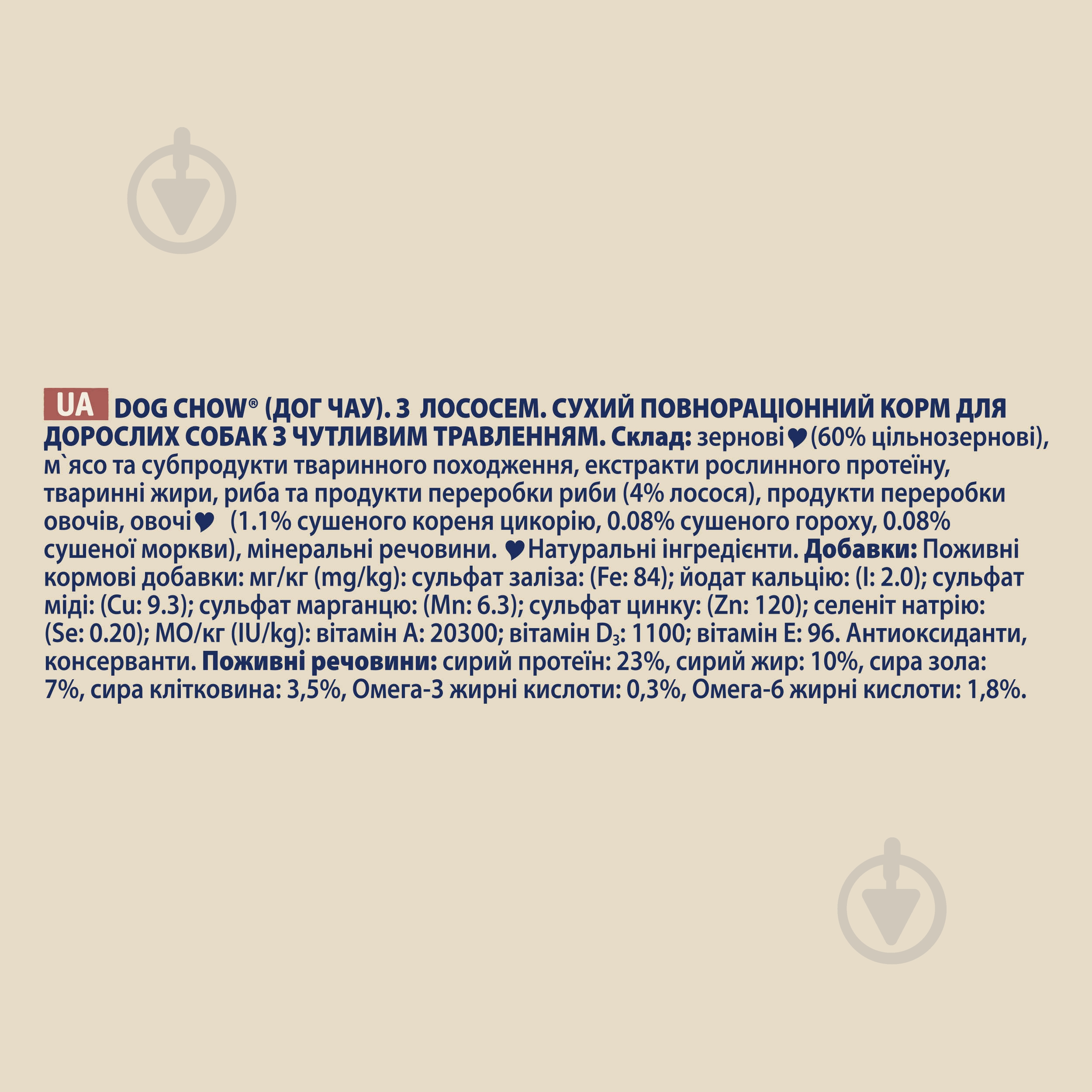 Корм сухий Dog Chow by Purina Sensitive Adult 1+ для дорослих собак схильних до алергії з лососем 2,5 кг - фото 6 Корм сухий Dog Chow by Purina Sensitive Adult 1+ для дорослих собак схильних до алергії з лососем 2,5 кг - фото 6