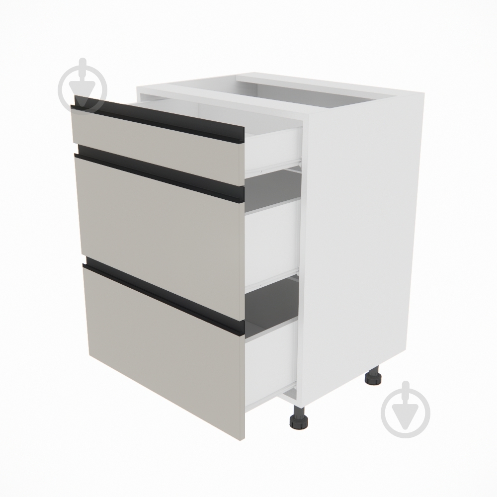 Тумба нижня Софі (Н 60 3Ш (1+2)) кашемір/білий Світ Меблів - фото 2