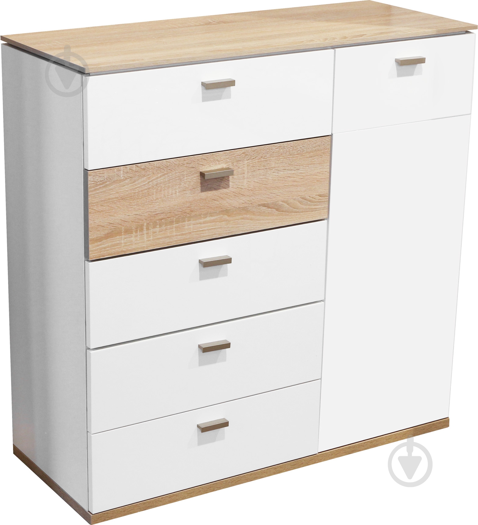 Комод Embawood W1000 Верона дуб сонома/белый/дуб сономабелый - фото 1
