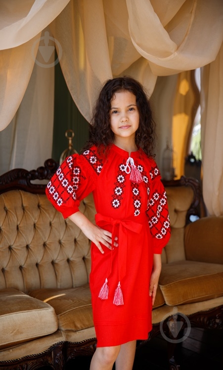 Платье Galychanka Звонка р.122 красный Gdr-0223 - фото 1 Платье Galychanka Звонка р.122 красный Gdr-0223 - фото 1