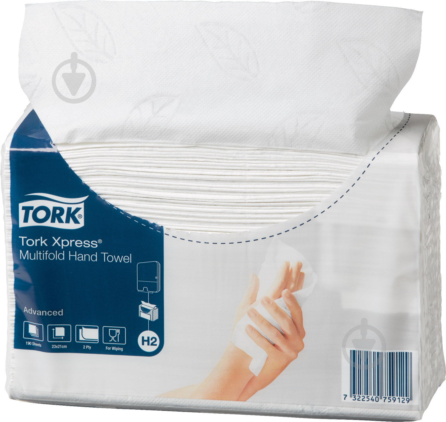 Бумажные полотенца Tork Xpress Advanced двухслойная 190 шт. - фото 2