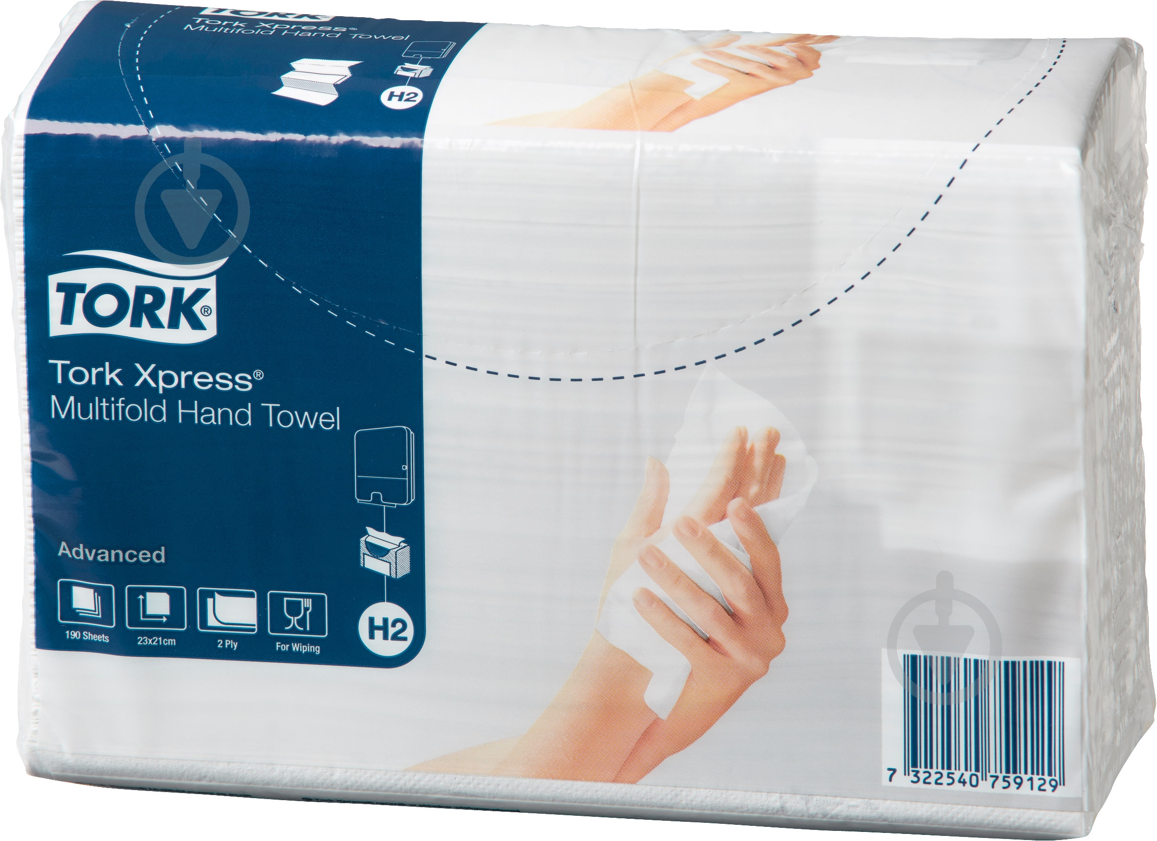 Бумажные полотенца Tork Xpress Advanced двухслойная 190 шт. - фото 1