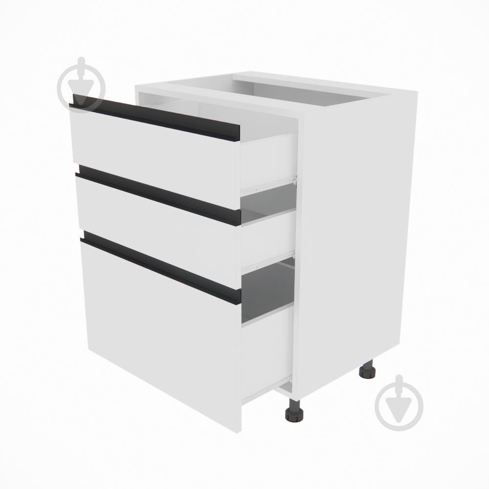 Тумба нижня Софі (Н 60 3Ш (2+1)) білий/білий Світ Меблів - фото 2 Тумба нижня Софі (Н 60 3Ш (2+1)) білий/білий Світ Меблів - фото 2