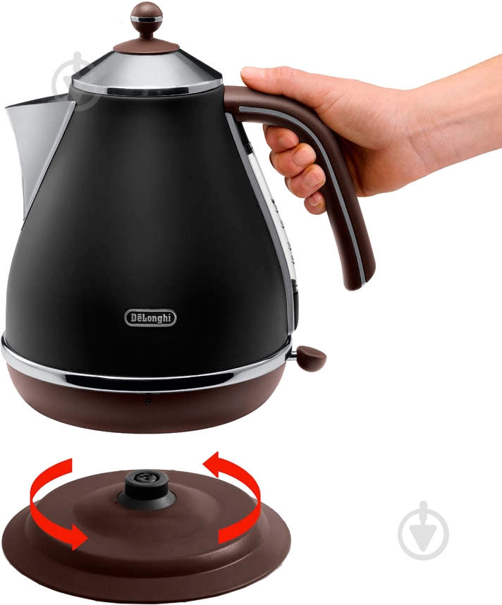 Електрочайник Delonghi KBOV2001.BK Icona Vintage - фото 4
