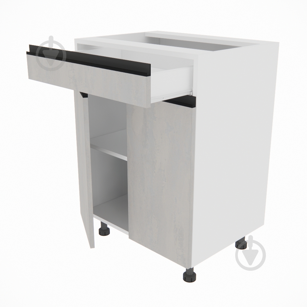 Тумба нижняя Софи (Н 60 ДШ) шелковый камень/белый Світ Меблів - фото 2 Тумба нижняя Софи (Н 60 ДШ) шелковый камень/белый Світ Меблів - фото 2