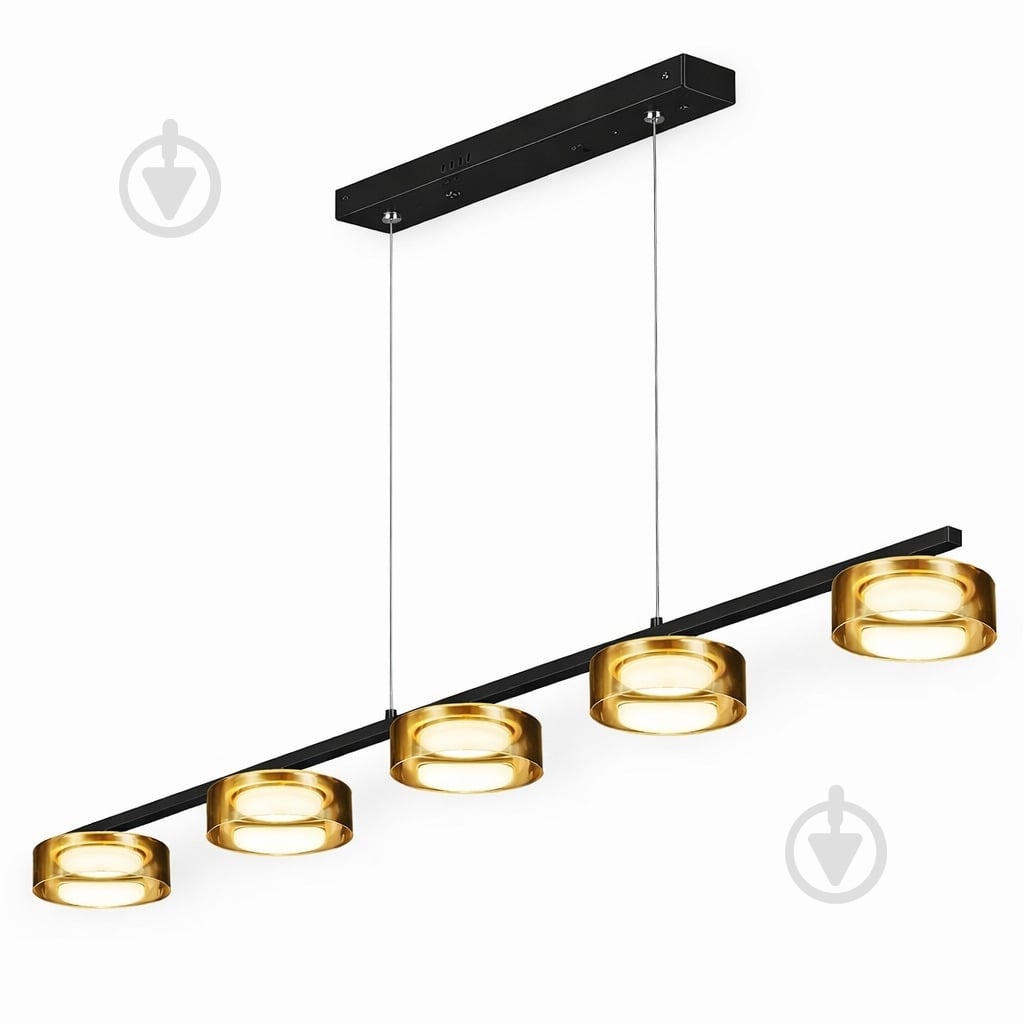 ВІТРИНА! Люстра підвісна LIGHT SET DUSHA MS241-ZD5 5x12 Вт GX53 чорний із бурштиновим - фото 1