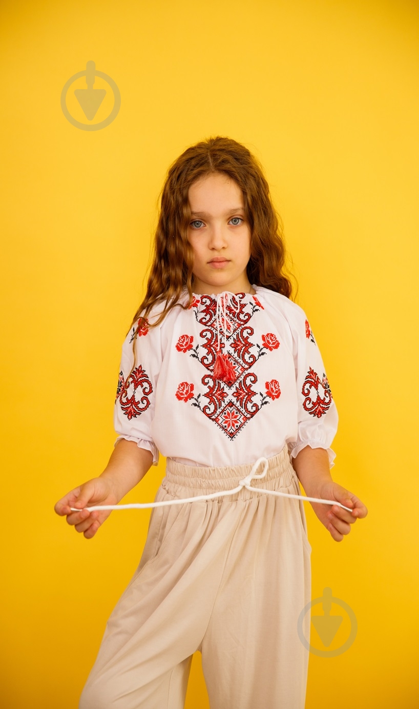 Вишиванка для дівчаток Galychanka Марічка р.110 білий Gb-103 - фото 1 Вишиванка для дівчаток Galychanka Марічка р.110 білий Gb-103 - фото 1