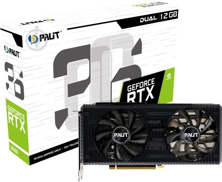 Видеокарта Palit GeForce RTX 3060 Dual 12GB GDDR6 192bit (NE63060019K9-190AD) - фото 7 Видеокарта Palit GeForce RTX 3060 Dual 12GB GDDR6 192bit (NE63060019K9-190AD) - фото 7
