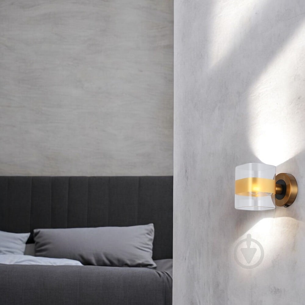 Бра WunderLicht 1x40 Вт E14 бронзовый OM8318-11 - фото 3