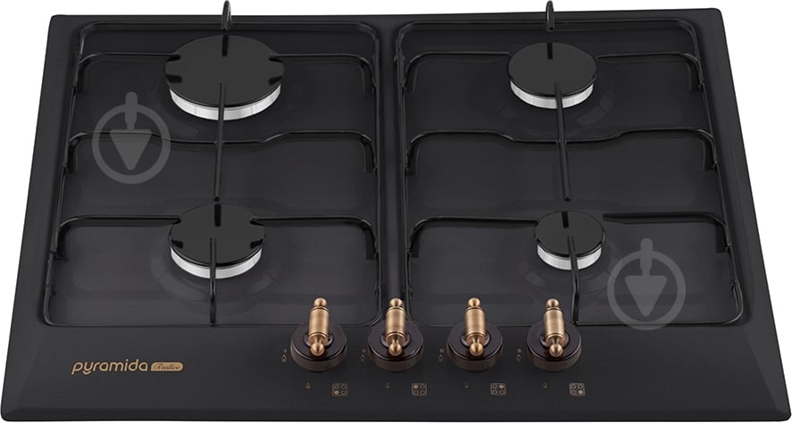 Варочная поверхность газовая Pyramida PFE 644 BLACK RUSTICO - фото 2