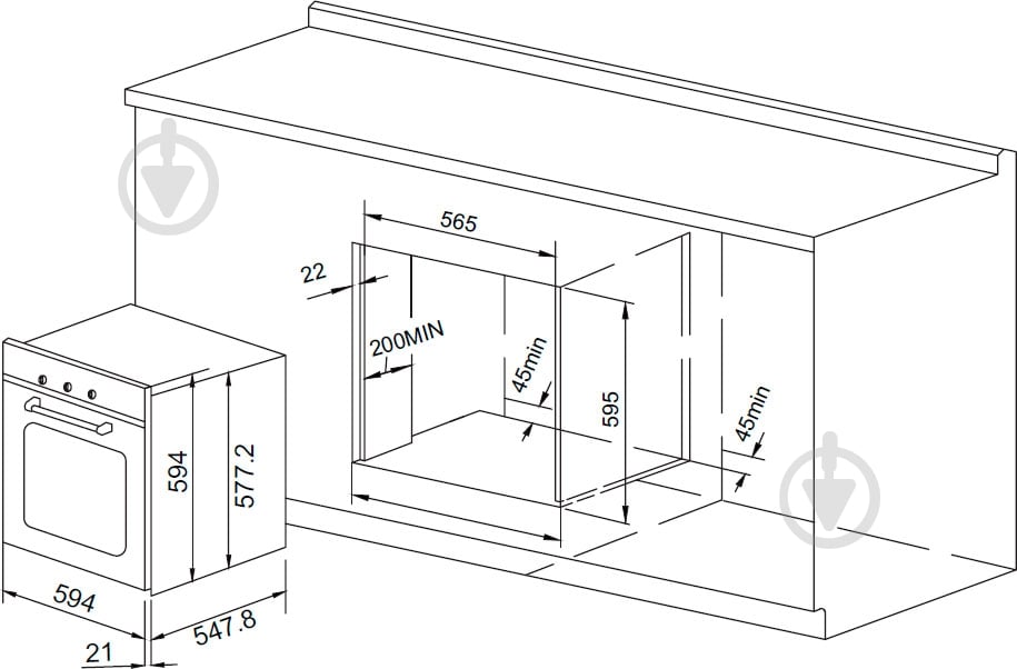 Духовой шкаф Pyramida F 87 EP 70 GBL - фото 14