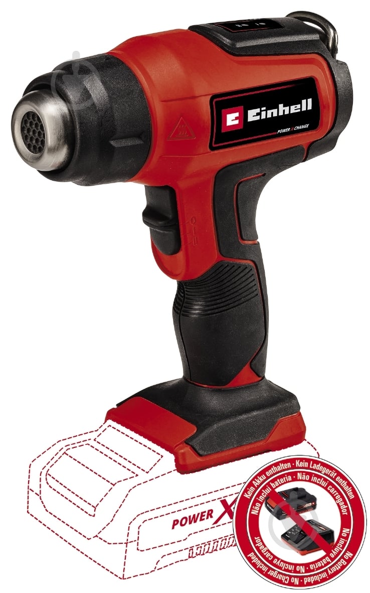 Фен будівельний Einhell акумуляторний PXC TE-HA 18 Li - Solo 4520500 - фото 1