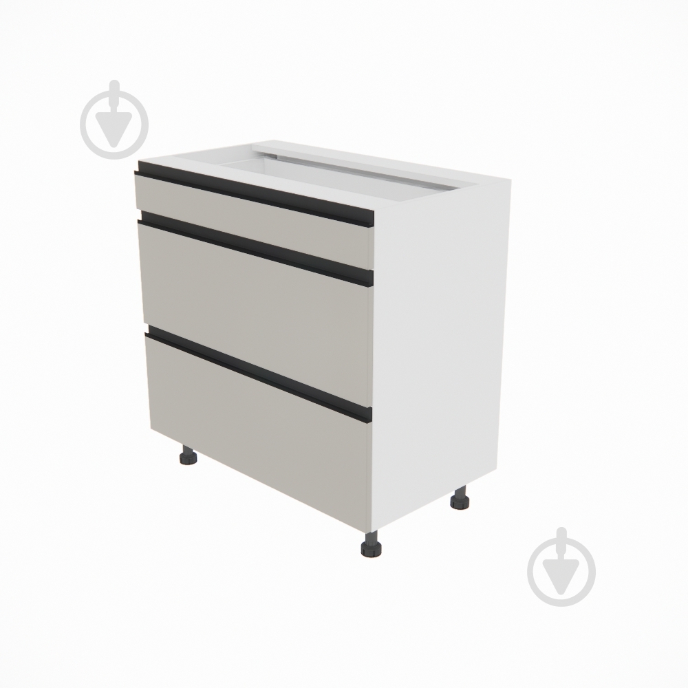 Тумба нижняя Софи (Н 80 3Ш (1+2)) кашемир/белый Світ Меблів - фото 1 Тумба нижняя Софи (Н 80 3Ш (1+2)) кашемир/белый Світ Меблів - фото 1