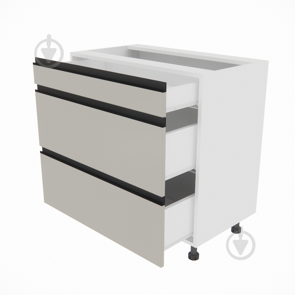 Тумба нижняя Софи (Н 80 3Ш (1+2)) кашемир/белый Світ Меблів - фото 2 Тумба нижняя Софи (Н 80 3Ш (1+2)) кашемир/белый Світ Меблів - фото 2