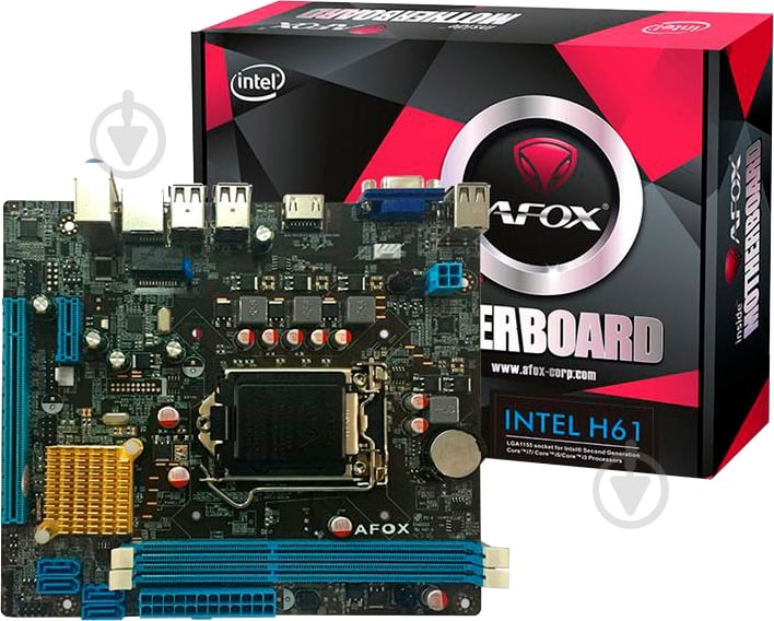 Материнская плата AFOX IH61-MA7 (Socket 1155, Intel H61, mini ATX) - фото 1