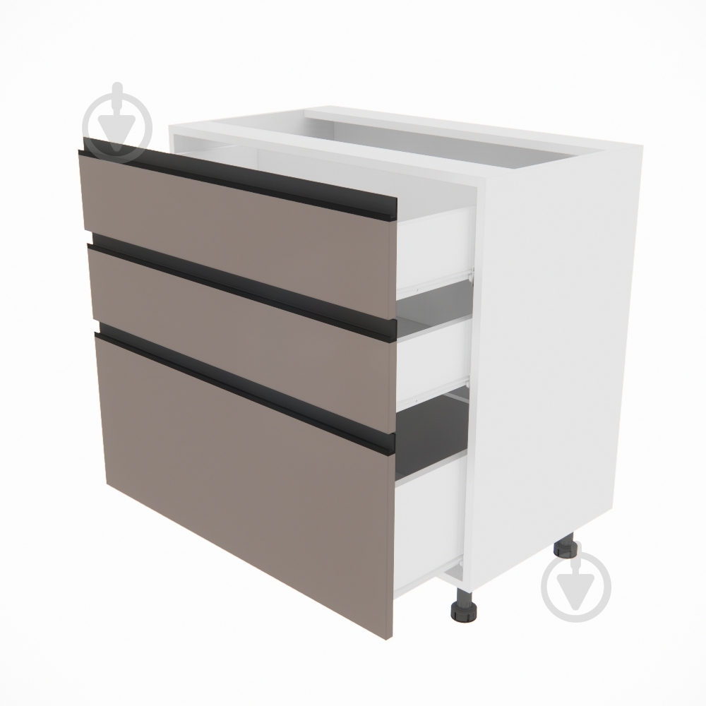 Тумба нижня Софі (Н 80 3Ш (2+1)) глиняний сірий/білий Світ Меблів - фото 2 Тумба нижня Софі (Н 80 3Ш (2+1)) глиняний сірий/білий Світ Меблів - фото 2