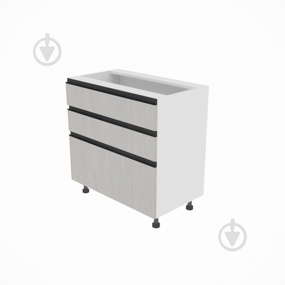 Тумба нижня Софі (Н 80 3Ш (2+1)) шовковий камінь/білий Світ Меблів - фото 1 Тумба нижня Софі (Н 80 3Ш (2+1)) шовковий камінь/білий Світ Меблів - фото 1