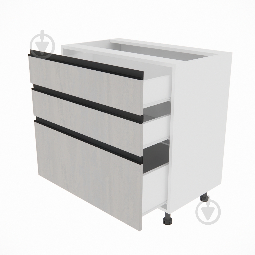 Тумба нижня Софі (Н 80 3Ш (2+1)) шовковий камінь/білий Світ Меблів - фото 2 Тумба нижня Софі (Н 80 3Ш (2+1)) шовковий камінь/білий Світ Меблів - фото 2