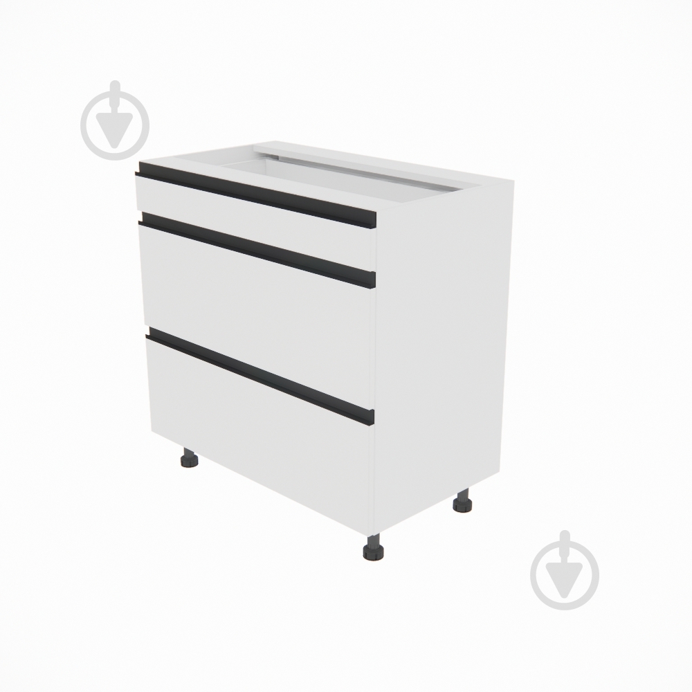 Тумба нижня Софі (Н 80 3Ш (1+2)) білий/білий Світ Меблів - фото 1 Тумба нижня Софі (Н 80 3Ш (1+2)) білий/білий Світ Меблів - фото 1