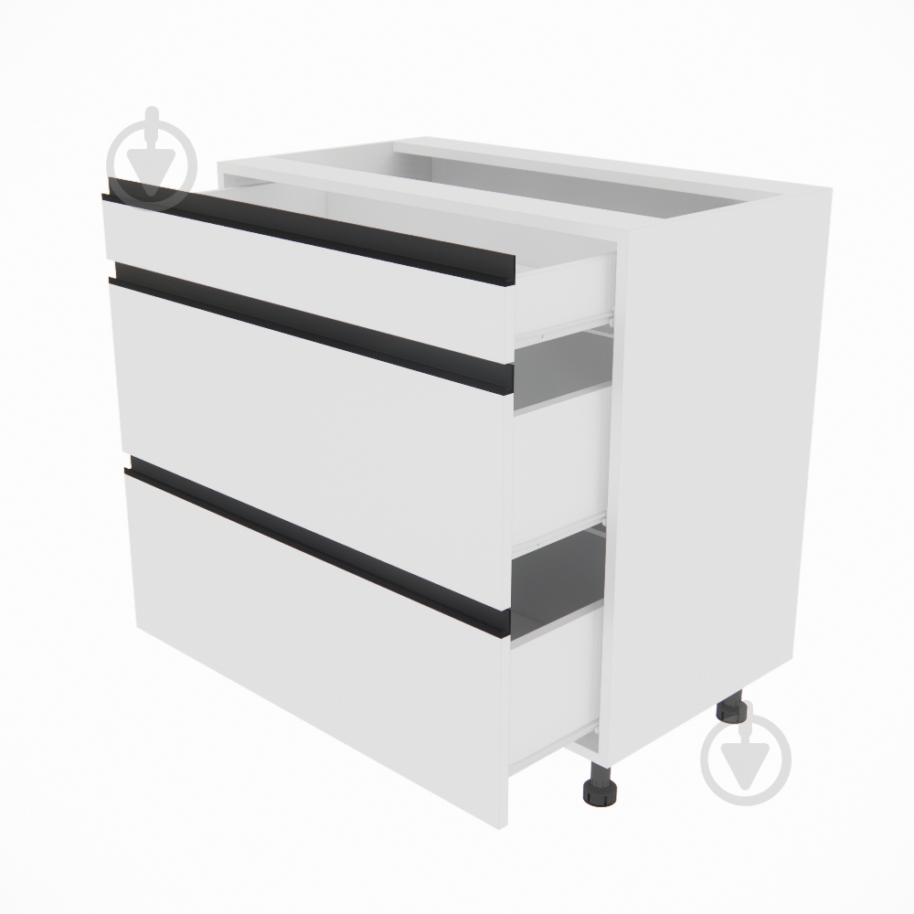 Тумба нижня Софі (Н 80 3Ш (1+2)) білий/білий Світ Меблів - фото 2 Тумба нижня Софі (Н 80 3Ш (1+2)) білий/білий Світ Меблів - фото 2