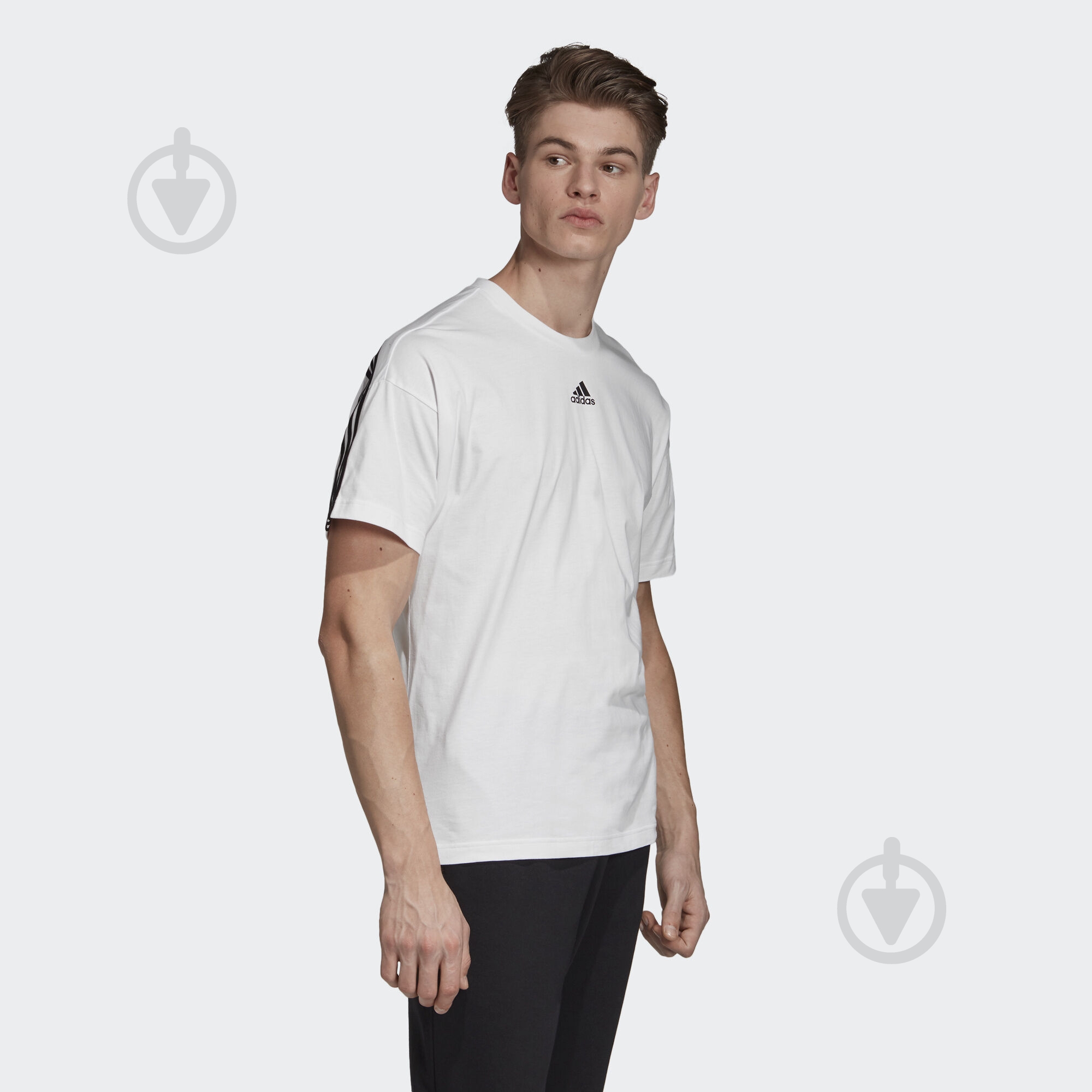 Футболка Adidas M MH 3S Tee DX7656 р.S белый - фото 5