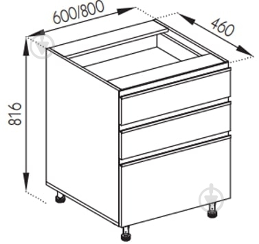 Тумба нижня Софі (Н 80 3Ш (2+1)) кашемір/білий Світ Меблів - фото 5 Тумба нижня Софі (Н 80 3Ш (2+1)) кашемір/білий Світ Меблів - фото 5