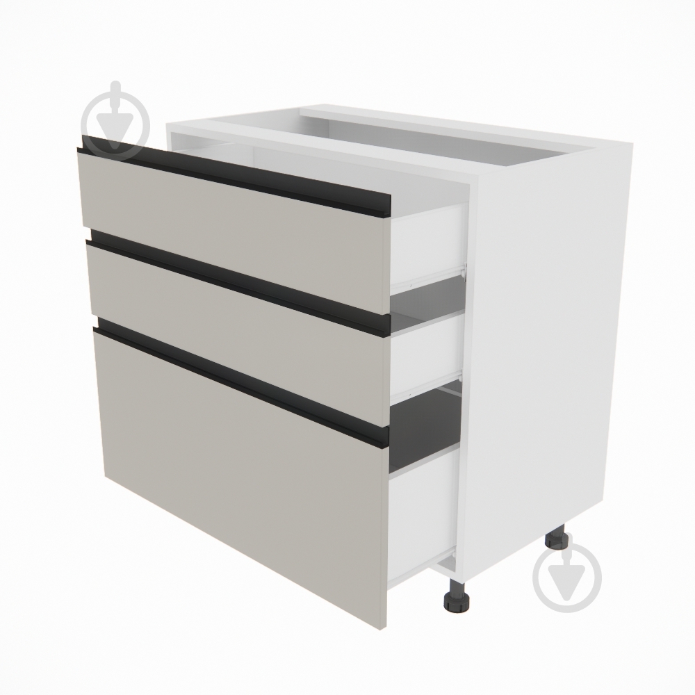 Тумба нижня Софі (Н 80 3Ш (2+1)) кашемір/білий Світ Меблів - фото 2 Тумба нижня Софі (Н 80 3Ш (2+1)) кашемір/білий Світ Меблів - фото 2