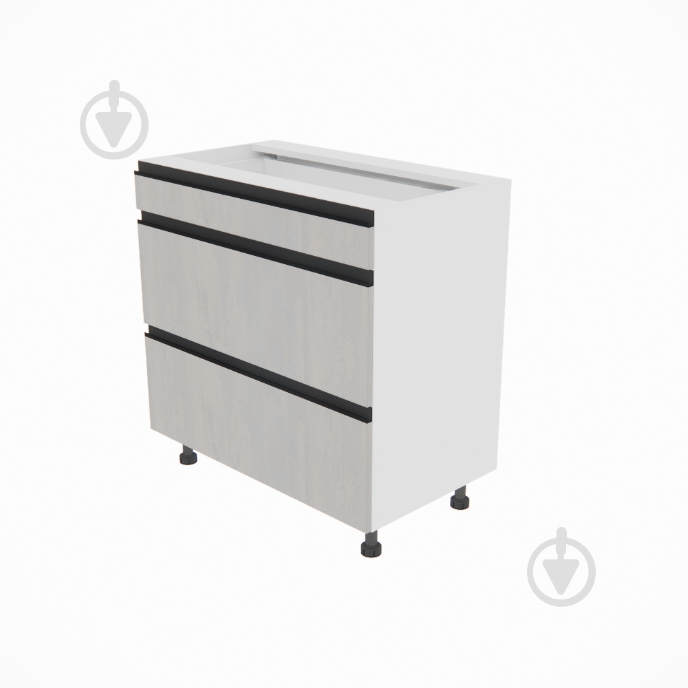 Тумба нижня Софі (Н 80 3Ш (1+2)) шовковий камінь/білий Світ Меблів - фото 1 Тумба нижня Софі (Н 80 3Ш (1+2)) шовковий камінь/білий Світ Меблів - фото 1