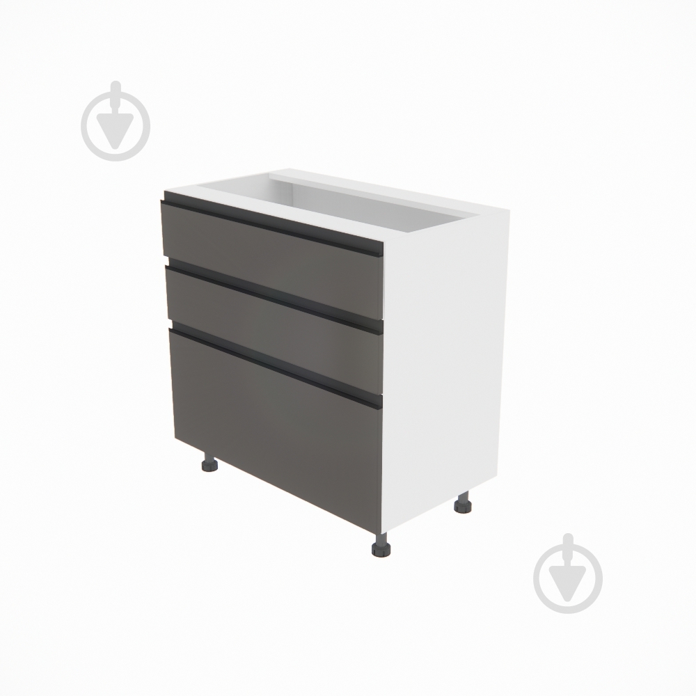 Тумба нижня Софі (Н 80 3Ш (2+1)) графіт сірий/білий Світ Меблів - фото 1 Тумба нижня Софі (Н 80 3Ш (2+1)) графіт сірий/білий Світ Меблів - фото 1