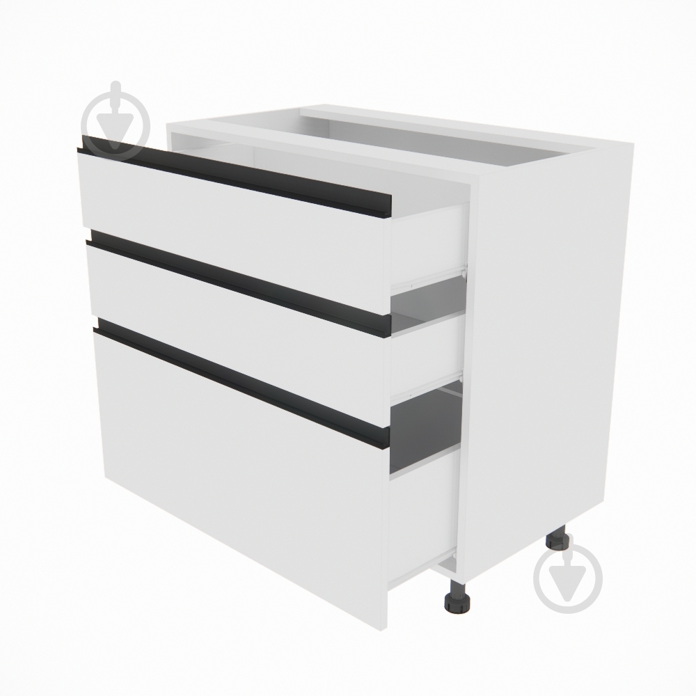 Тумба нижняя Софи (Н 80 3Ш (2+1)) белый/белый Світ Меблів - фото 2 Тумба нижняя Софи (Н 80 3Ш (2+1)) белый/белый Світ Меблів - фото 2