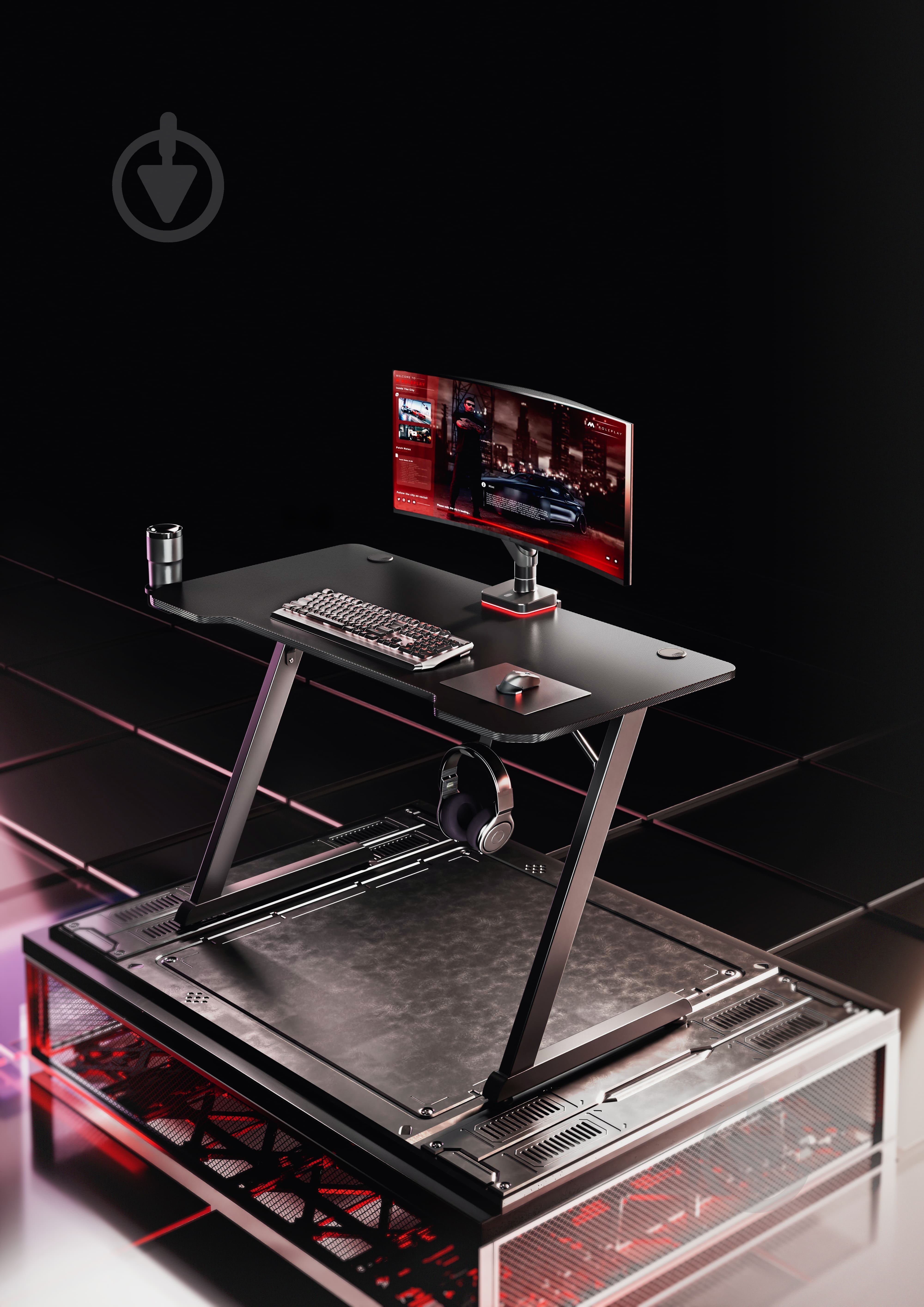 Стол компьютерный GamePro GD012 Black - фото 12