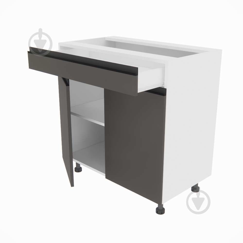 Тумба нижняя Софи (Н 80 ДШ) графит серый/белый Світ Меблів - фото 2 Тумба нижняя Софи (Н 80 ДШ) графит серый/белый Світ Меблів - фото 2