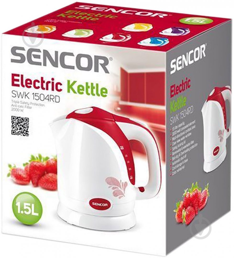 Электрочайник Sencor SWK1504RD - фото 2 Электрочайник Sencor SWK1504RD - фото 2