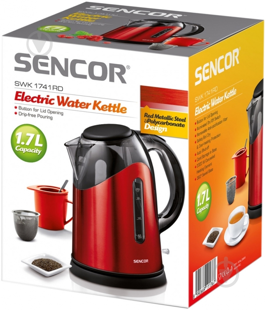 Электрочайник Sencor SWK1741RD - фото 2 Электрочайник Sencor SWK1741RD - фото 2