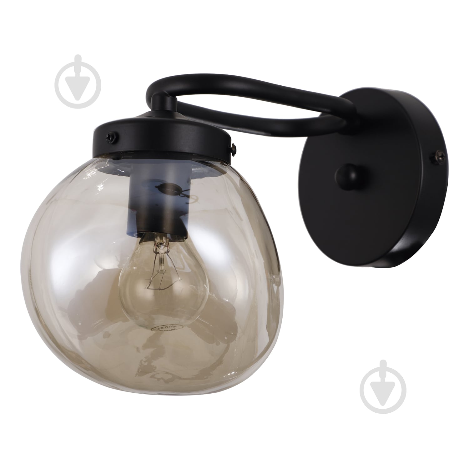 ВИТРИНА! Бра Victoria Lighting 1x5 Вт E14 черный August/AP1 black - фото 1