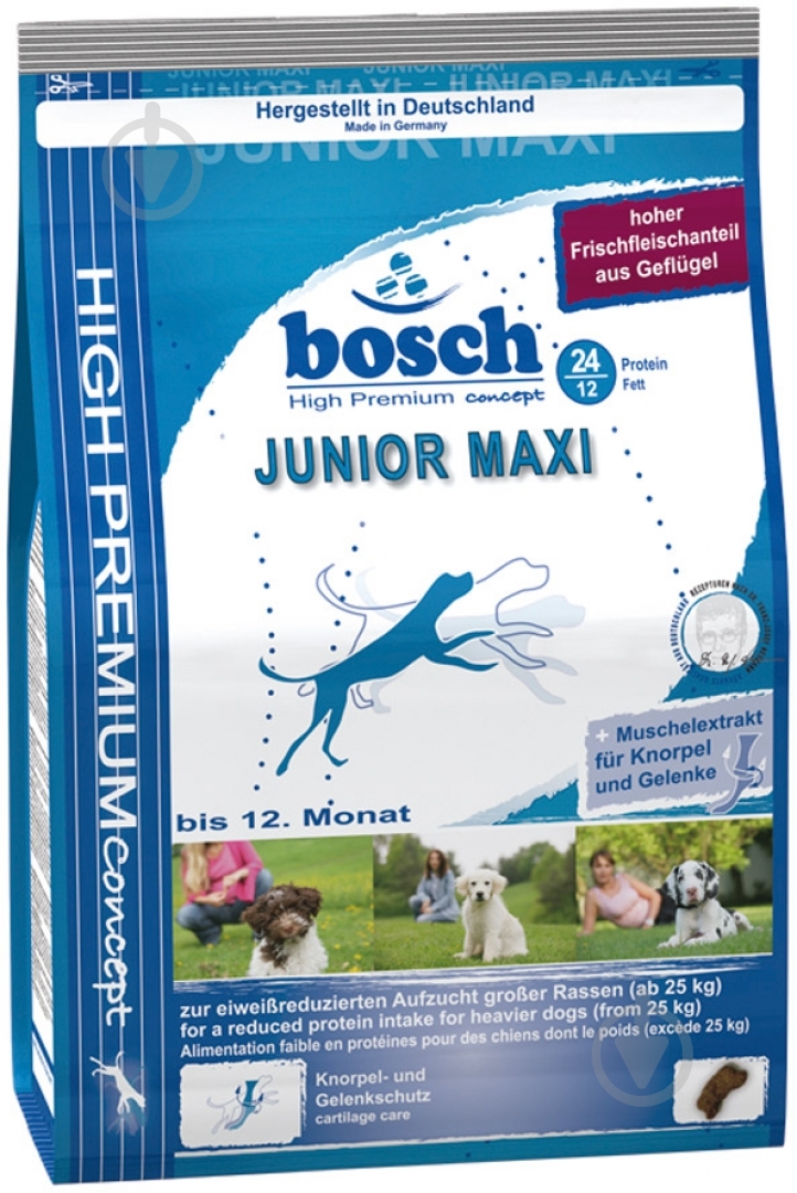 Корм для крупных пород Bosch Petfood Junior Maxi 3 кг 5503003 (свежее мясо домашней птицы) 3 кг - фото 1
