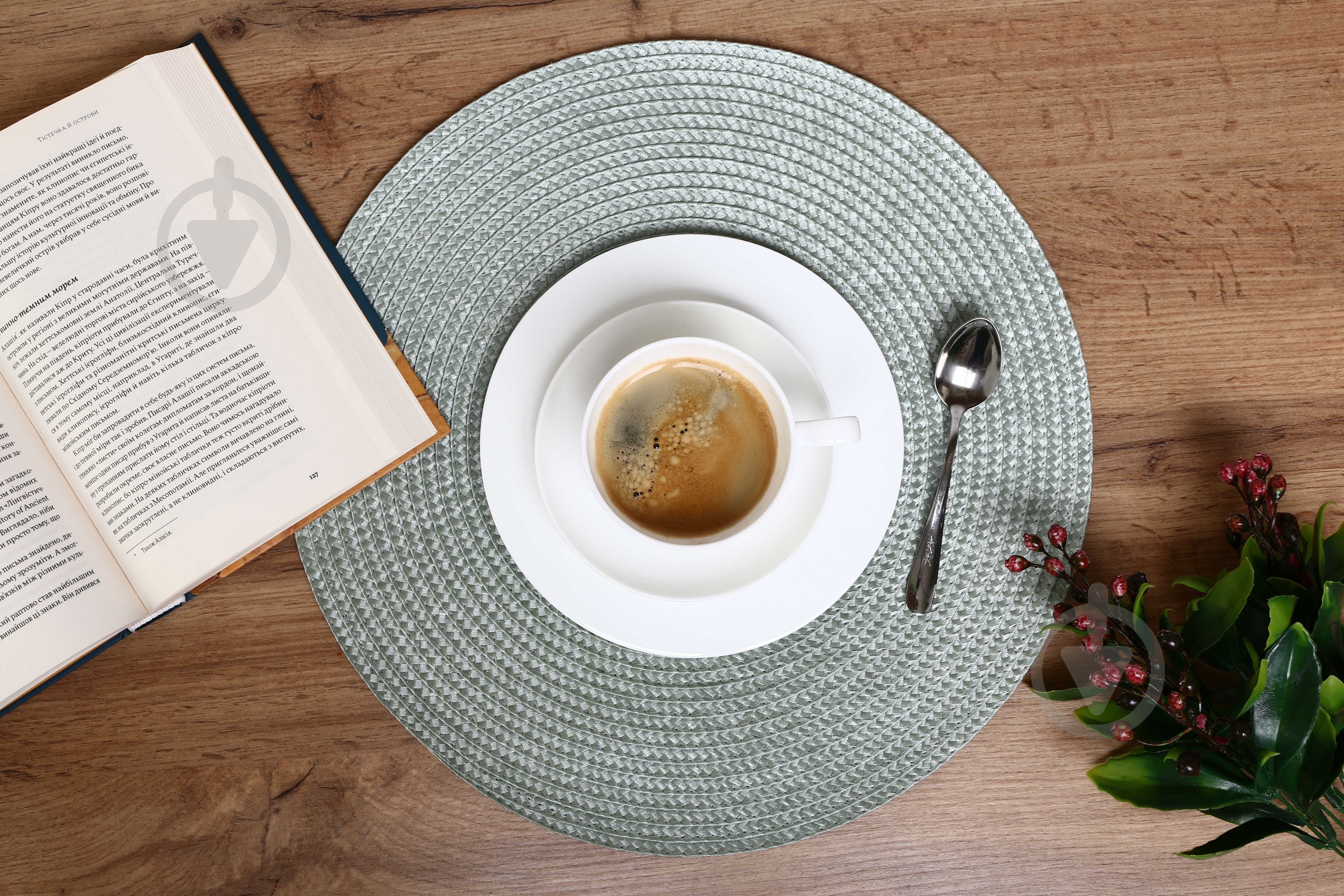 Коврик для сервировки Flamberg Sewn Green 36 см - фото 2 Коврик для сервировки Flamberg Sewn Green 36 см - фото 2