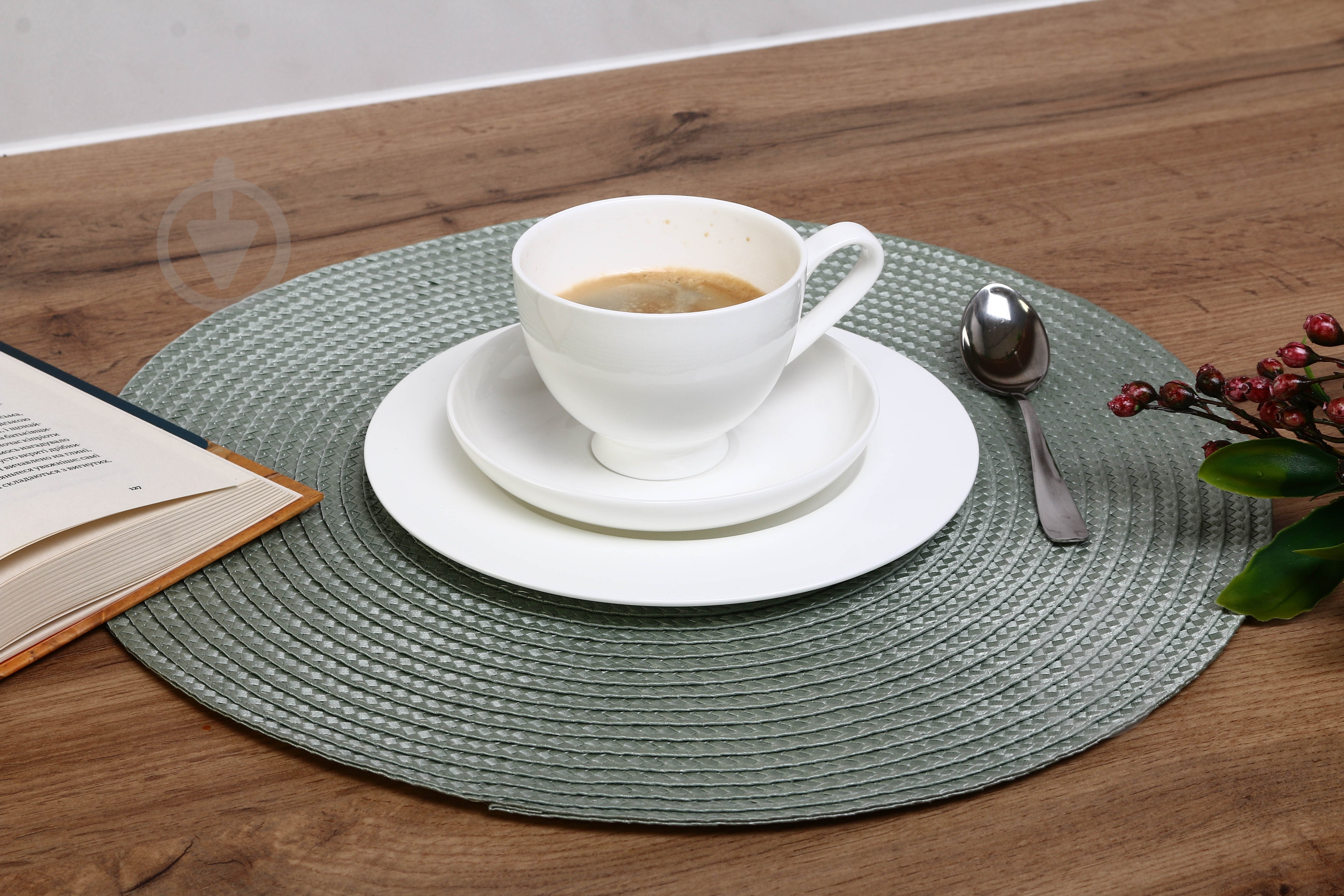 Коврик для сервировки Flamberg Sewn Green 36 см - фото 10 Коврик для сервировки Flamberg Sewn Green 36 см - фото 10