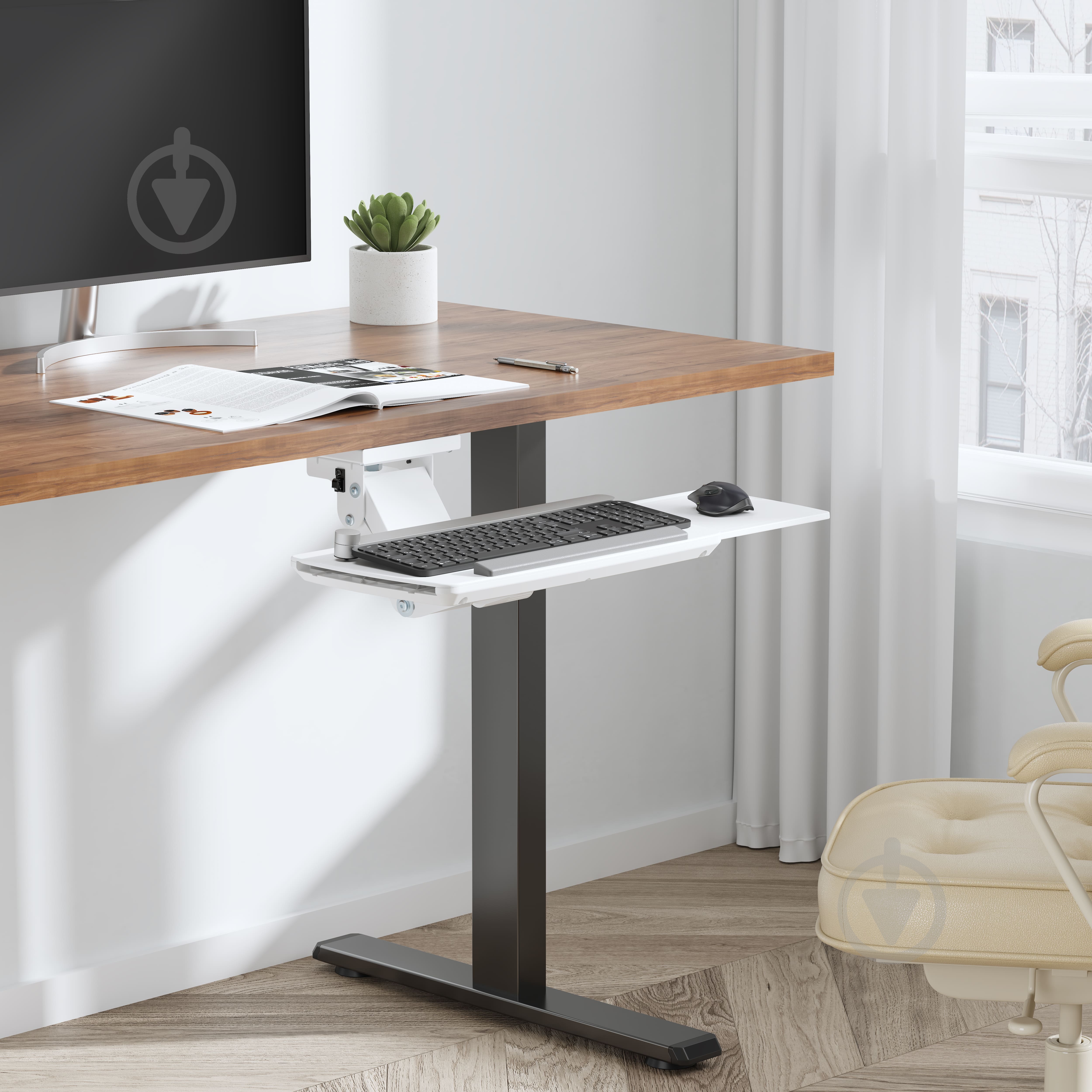 Полка для клавиатуры OfficePro KT142W White - фото 11