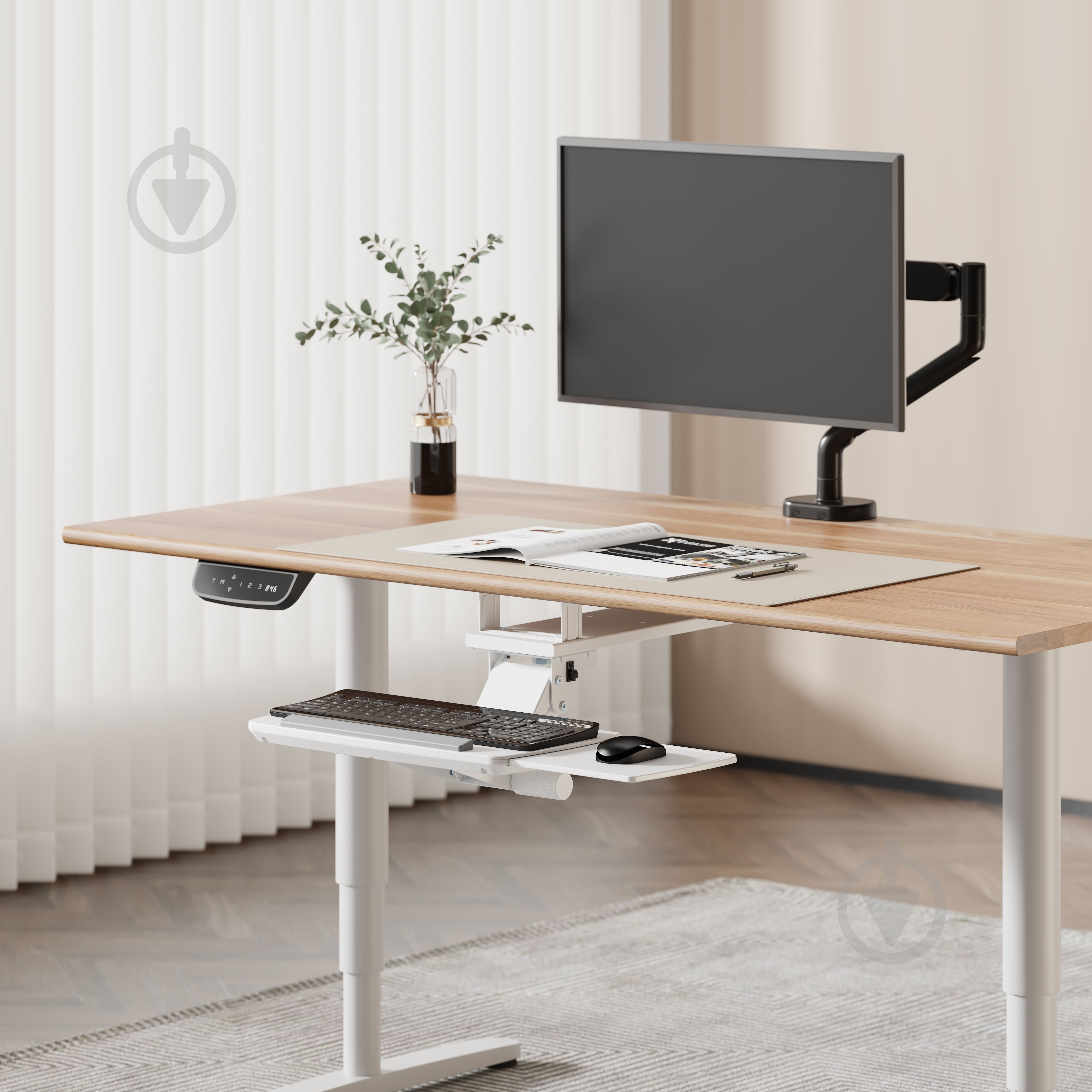 Полка для клавиатуры OfficePro KT142W White - фото 12