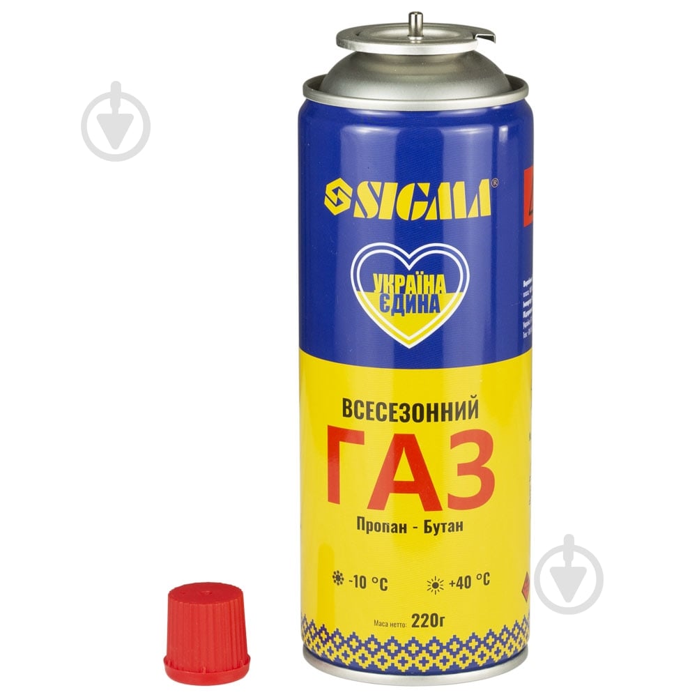 Баллон газовый Sigma всесезонный 220 г (2901851) - фото 2 Баллон газовый Sigma всесезонный 220 г (2901851) - фото 2
